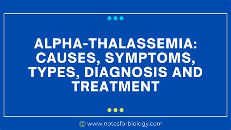 Alpha thalassemia: Symptoms and treatment .